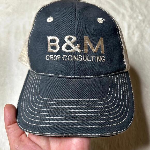 B&M Crop Consulting Unisex Blue Trucker Hat Adjustable Mesh OS - Picture 4 of 8